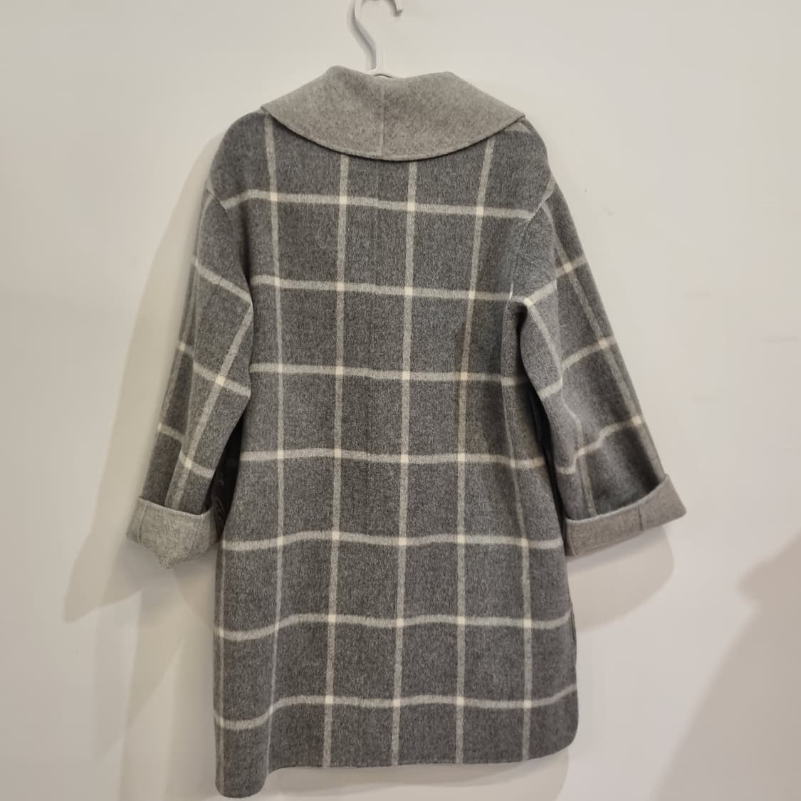 Theory 띠어리 숄 칼라 체크 코트 S 상품이미지5