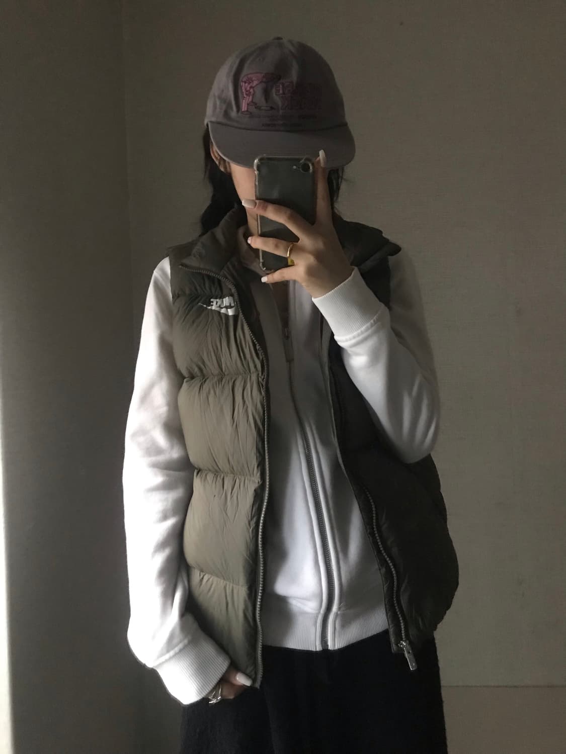 나이키 카키 패딩 조끼 상품이미지4