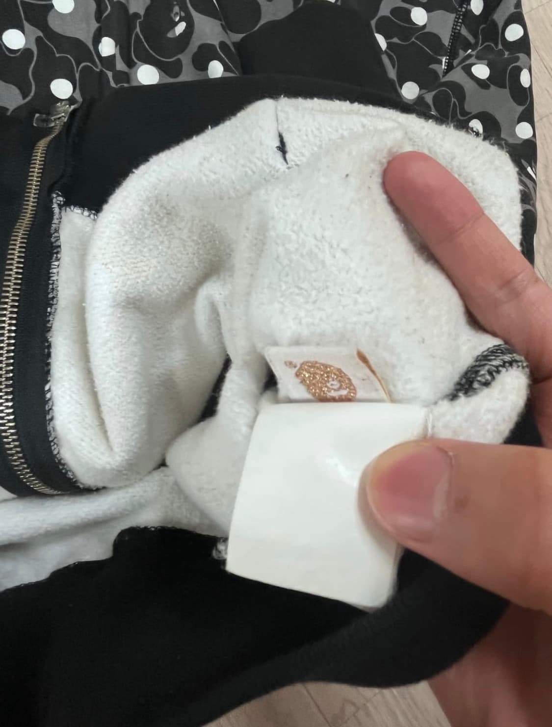 XL 베이프 도트 샤크 후드집업 상품이미지4