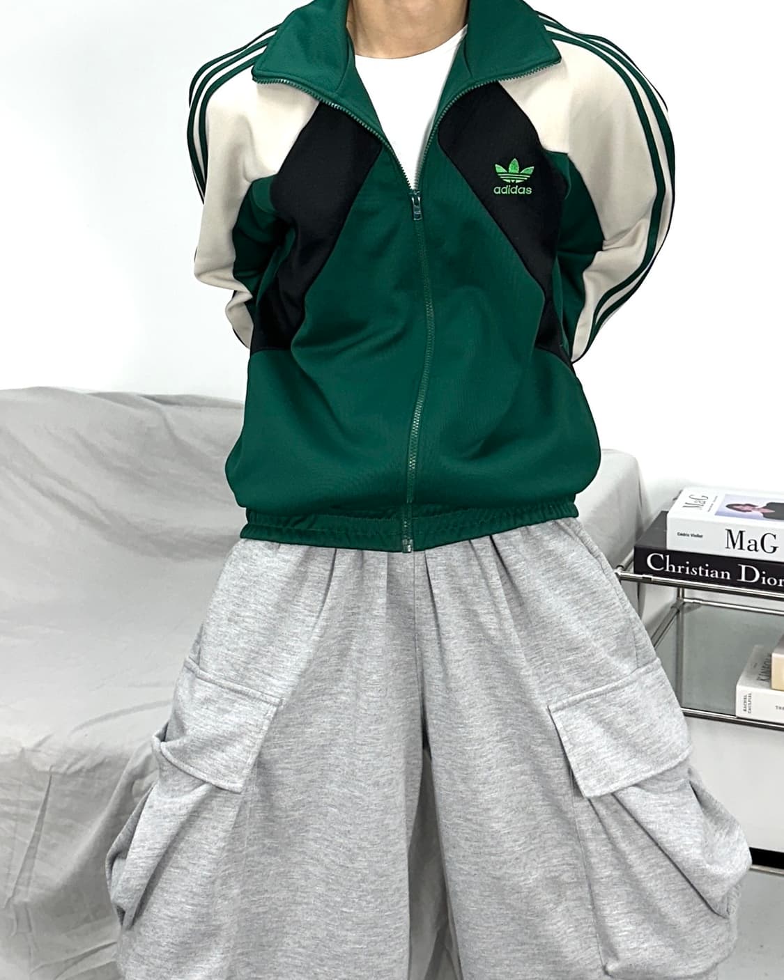 아디다스 파이어버드 헤리티지 그린 트랙탑 져지 100 상품이미지3