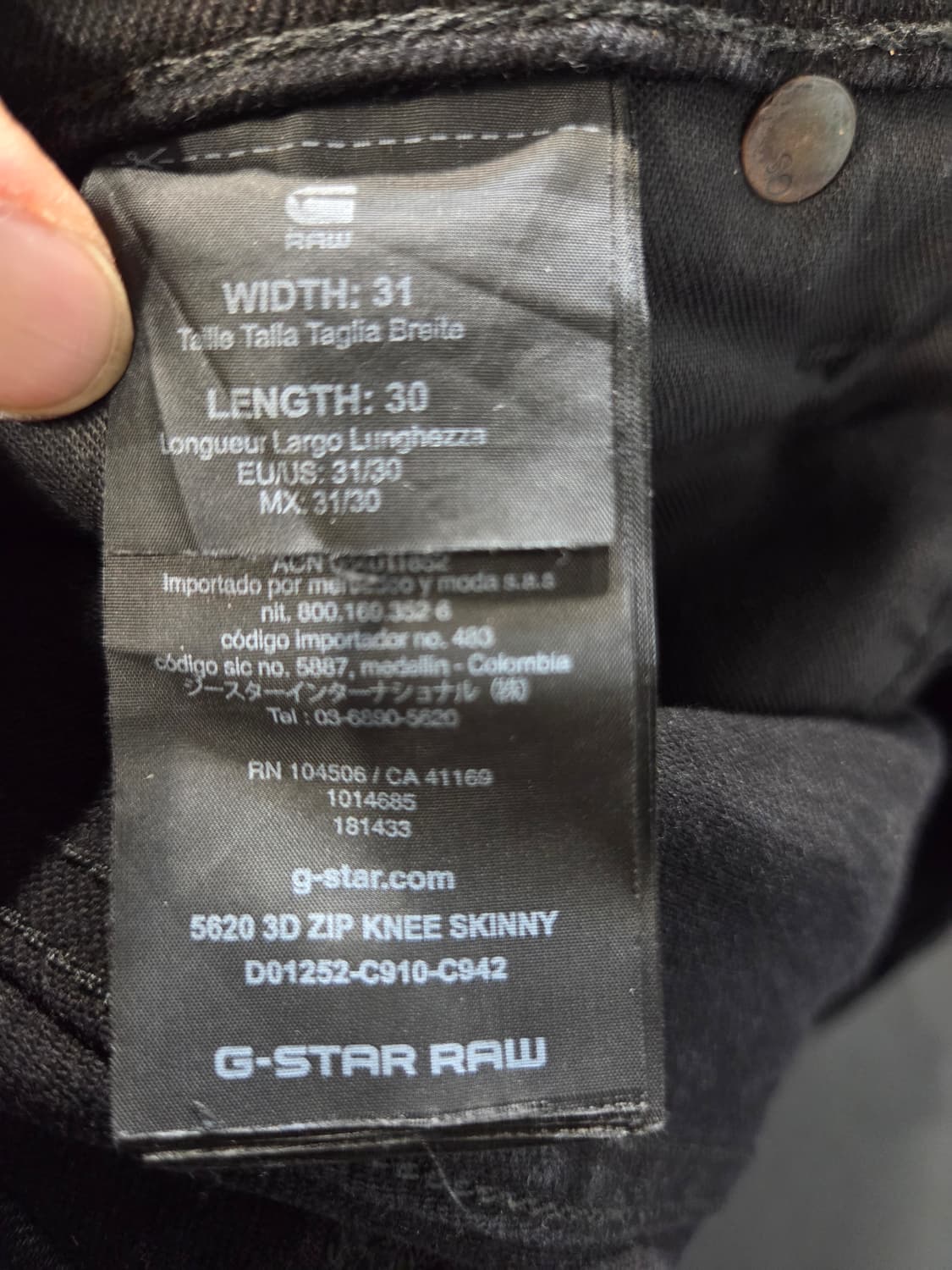 G-Star 5620 블랙 워싱 데님 31사이즈(스판) 상품이미지7