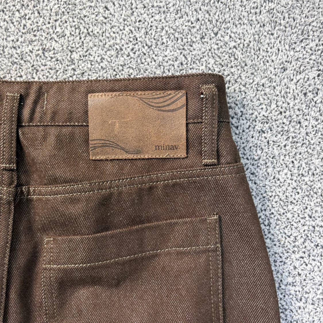 S 미나브 남성 핀턱 와이드 팬츠 브라운 0331J 상품이미지6