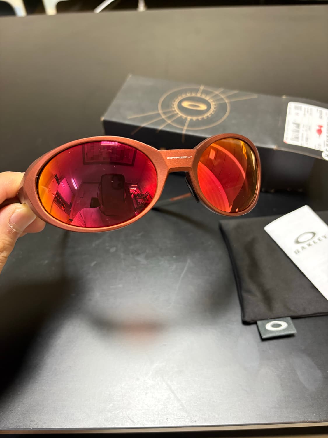 오클리 아이자켓 파이어오렌지 상품이미지1