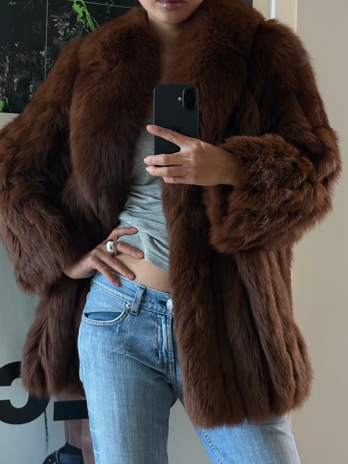 사가폭스 여우 리얼퍼 자켓 상품이미지5