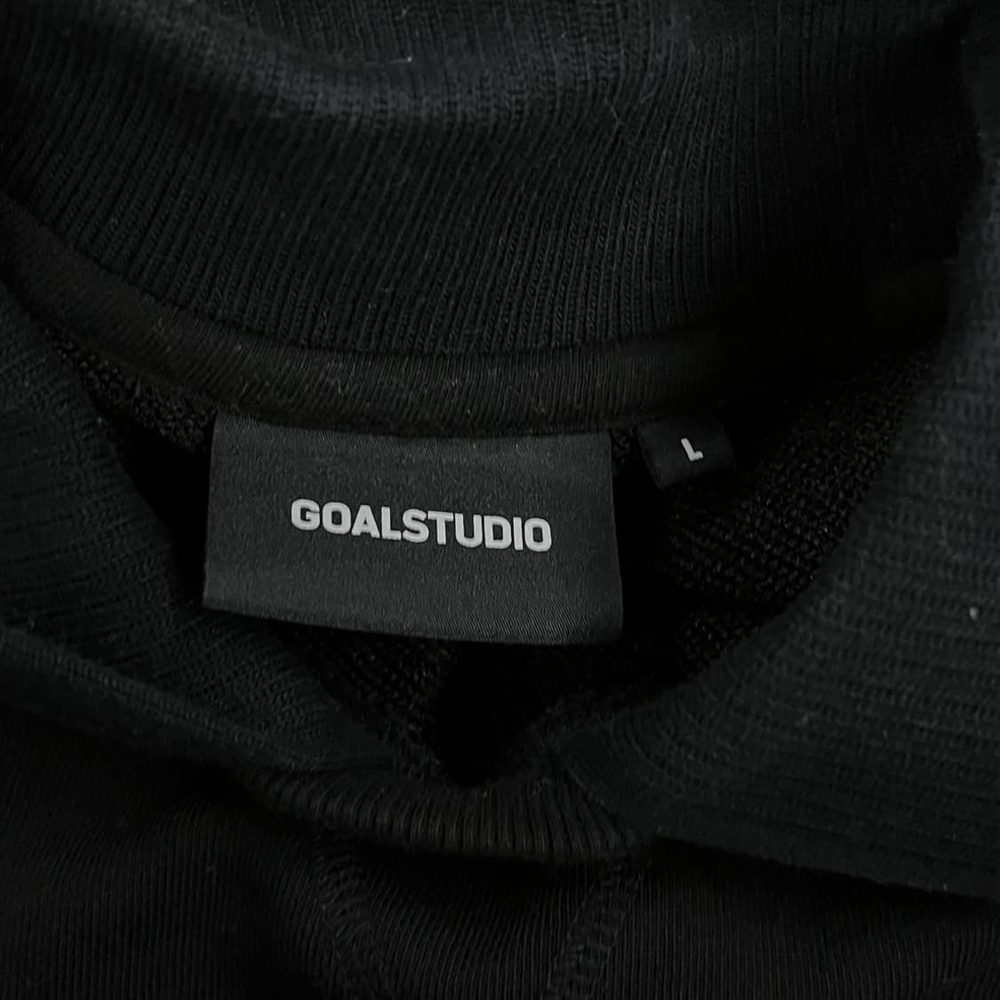 [정품/L] 골스튜디오 검정색 카라넥 맨투맨 티셔츠 b18 상품이미지5