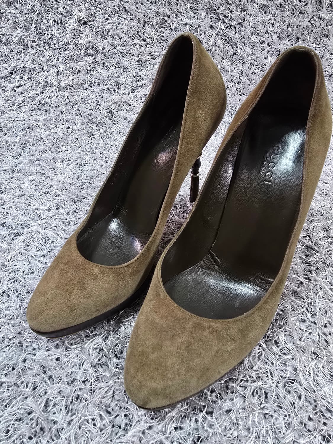 구찌 스웨이드 하이힐 36.5 상품이미지3