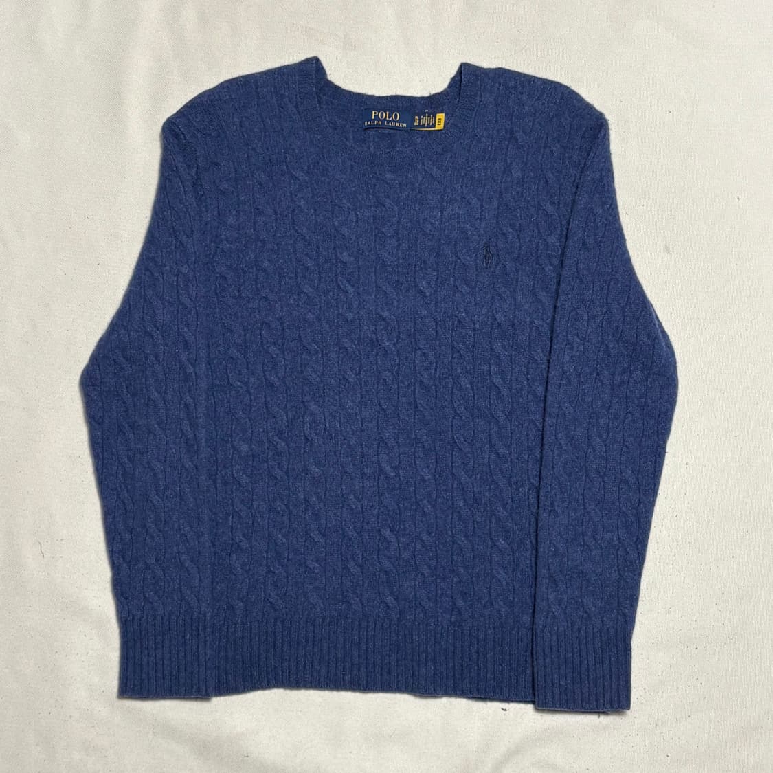 XL 폴로랄프로렌 캐시미어 블루 케이블 니트 상품이미지2