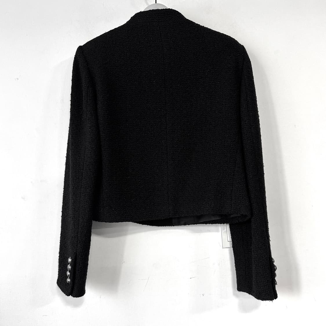 타임 23 엠블럼 트위드 크롭 울 자켓 상품이미지5