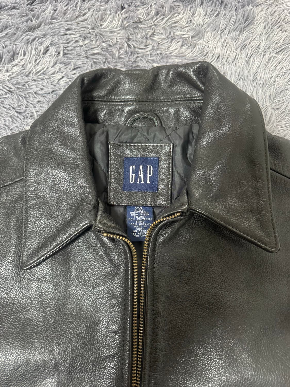 90'S OLD GAP 올드갭 레더 봄버 상품이미지2