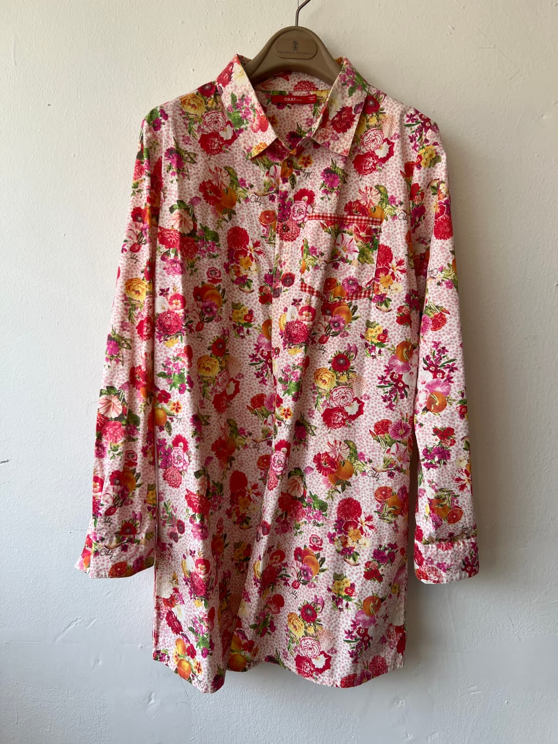 오일릴리 여성 핑크 플라워롱셔츠 셔츠자켓 상품이미지2