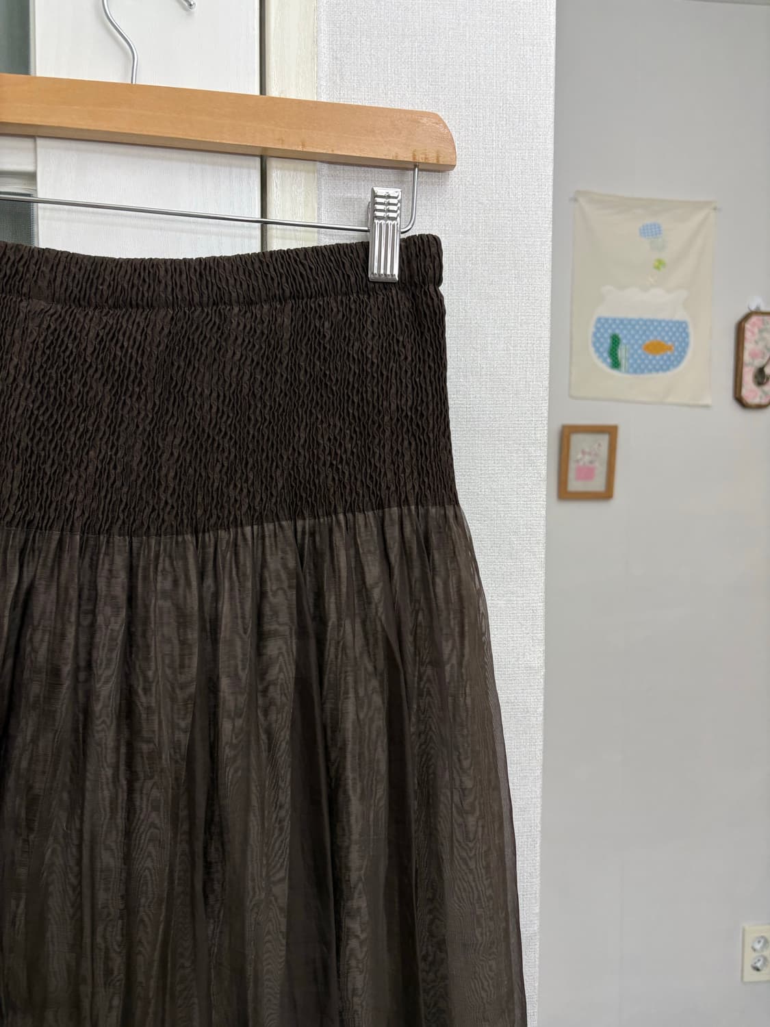 브라운 롱 샤스커트  상품이미지2