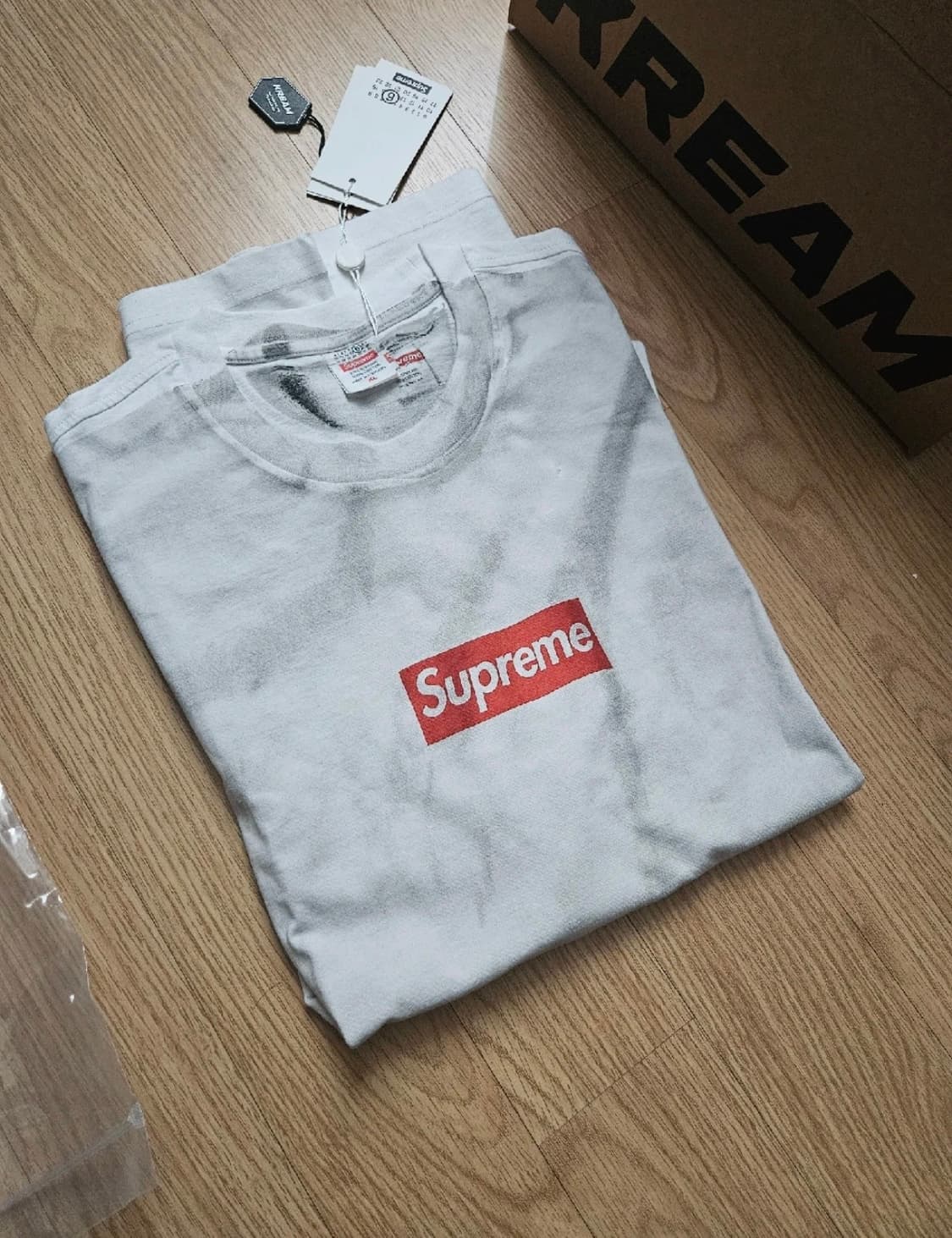 [XL] 슈프림 x MM6 마르지엘라 박스로고 화이트 상품이미지4