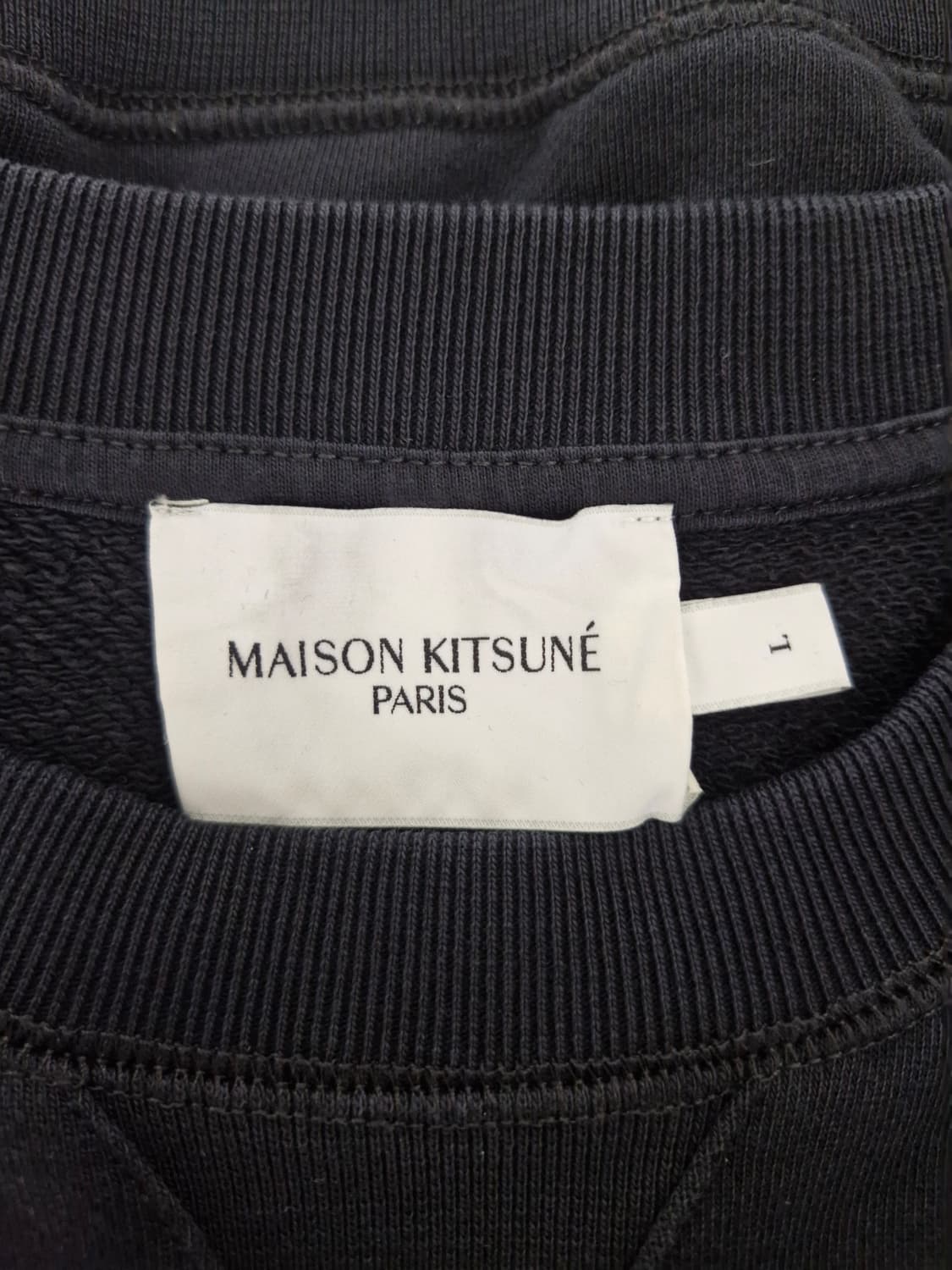 메종키츠네(MAISON KITSUNE)폭스헤드 맨투맨 블랙 상품이미지4