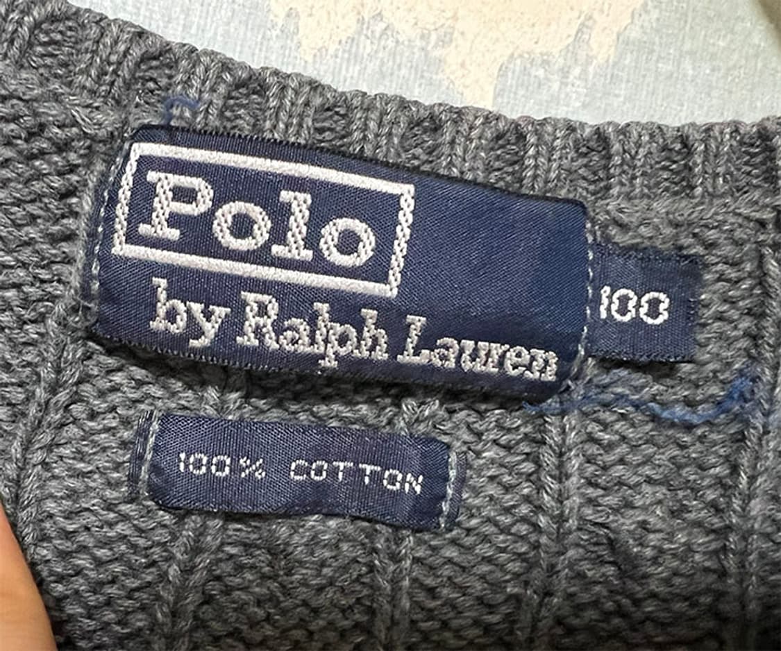 POLO 폴로 남자 꽈배기 니트조끼 캐주얼 L 100-105 상품이미지3