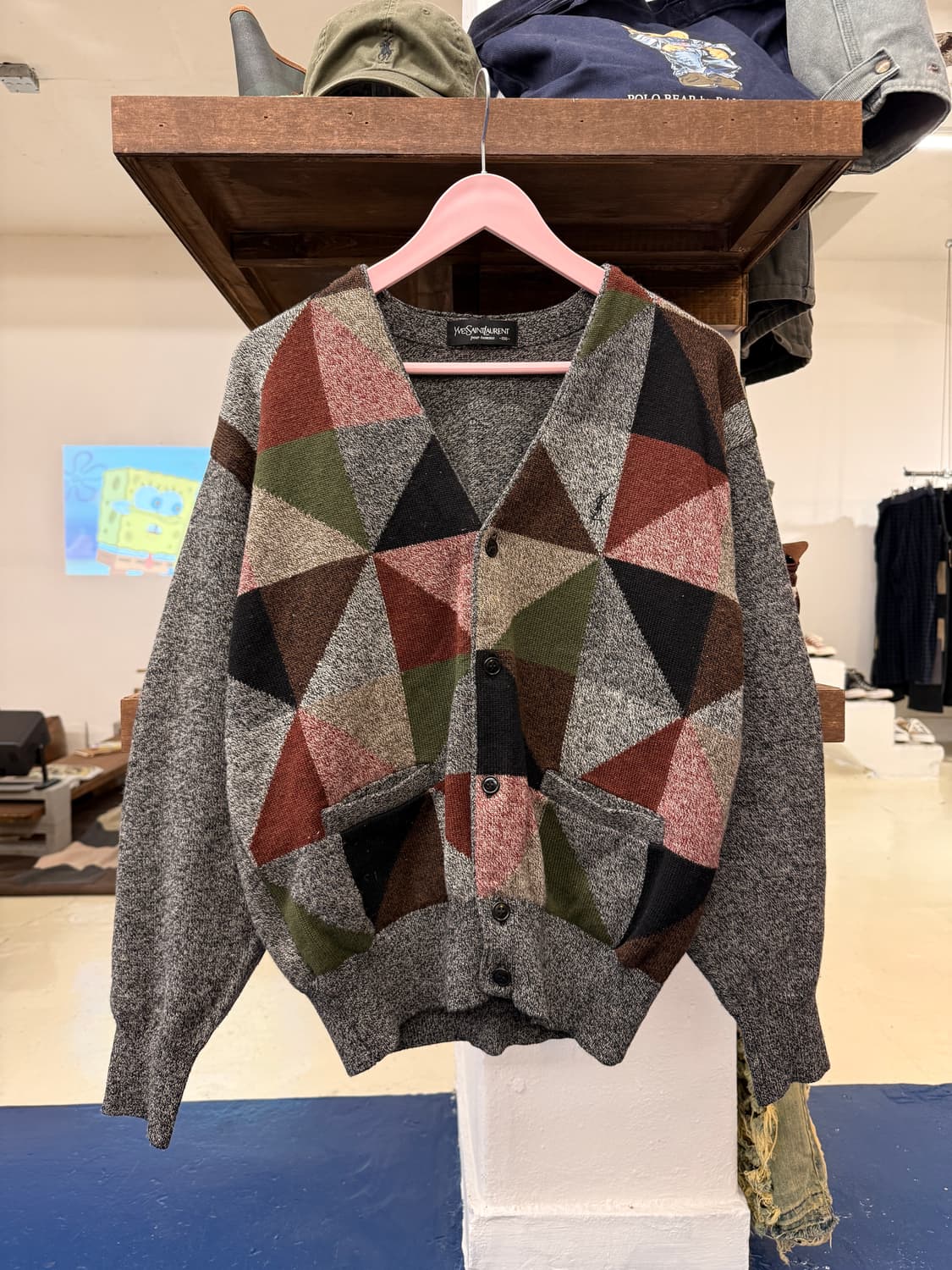 YSL 입생로랑 컬러패턴 가디건 상품이미지3