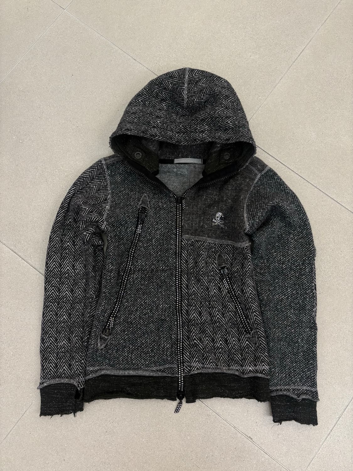 펑크 스컬 큐빅 투웨이 자켓 상품이미지1