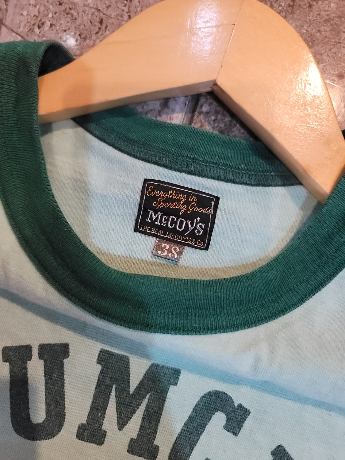 리얼맥코이 반팔 링거 티셔츠 핑크/민트 2장 일괄 상품이미지3