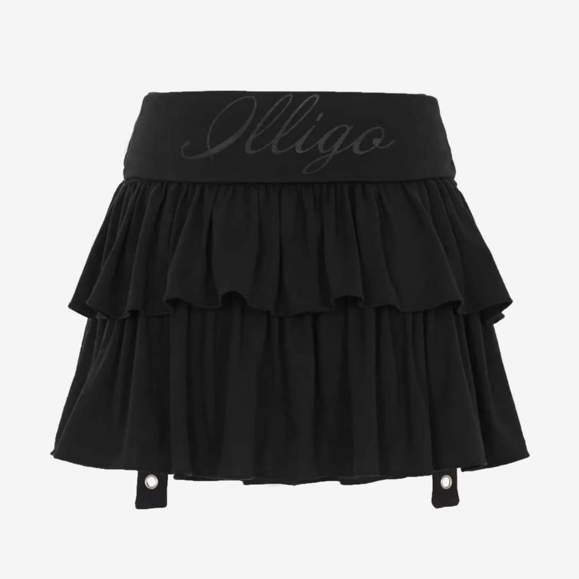 일리고 스터드 후드집업 + 캉캉 레이어드 립 스커트 세트 상품이미지6