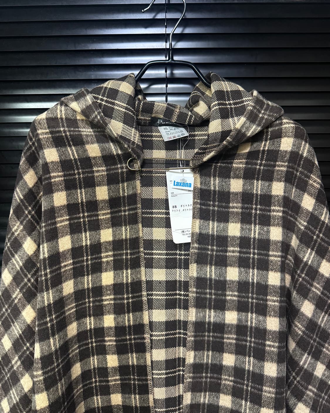 PUMPKIN 일본 체크 망토 프린지 케이프 갸루 로리걸 머플러 목도리 상품이미지3