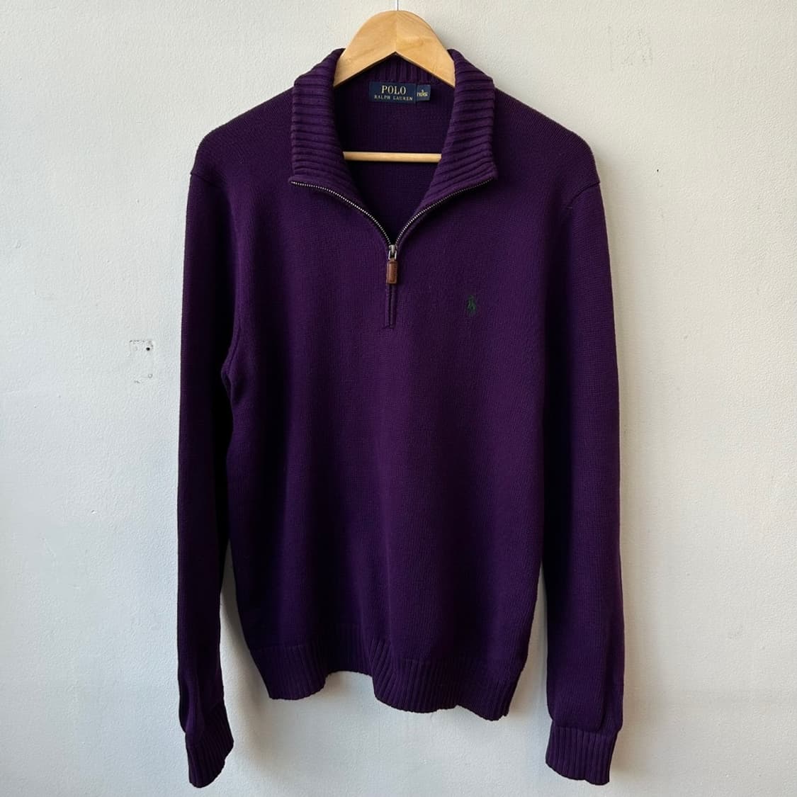 9848 - 폴로 랄프로렌 퍼플 반집업 니트 상품이미지1