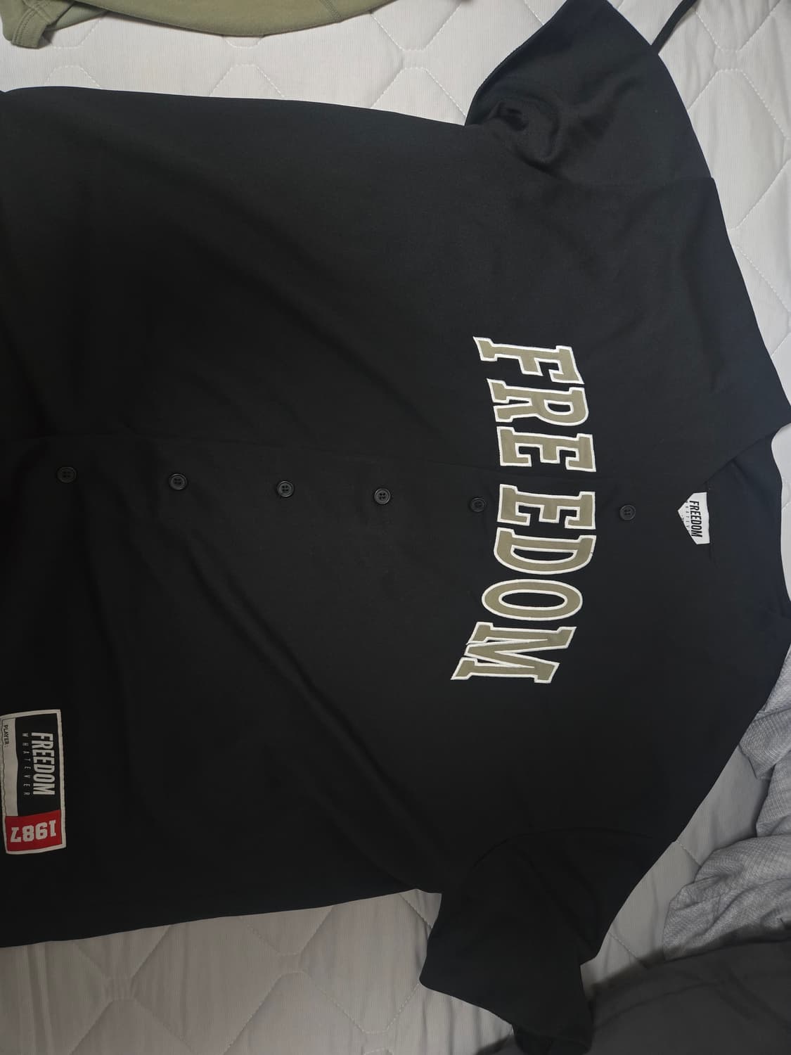 3XL> 프리덤 베이스볼져지 블랙 상품이미지2