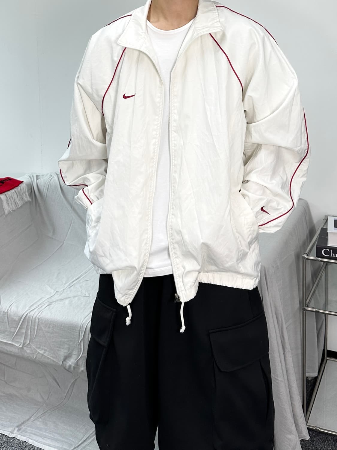 나이키 스우시 라인 트랙 바람막이 자켓 XL 상품이미지2