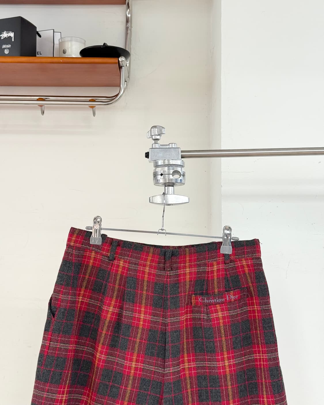 크리스찬 디올 레드 타르탄 플라드 쇼츠 상품이미지5
