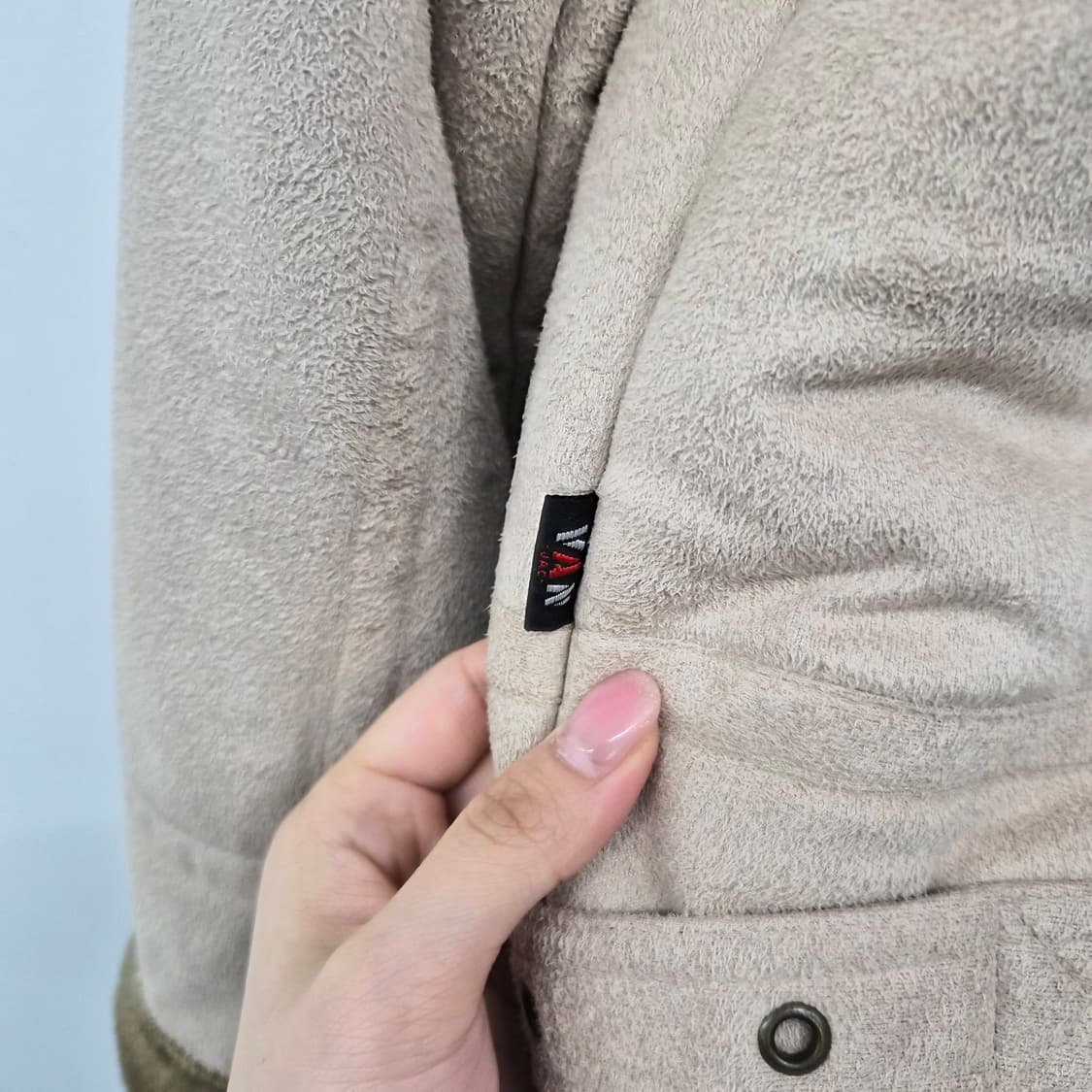 VAN 반 스웨이드 무스탕 자켓 아이보리 남성 M 상품이미지7