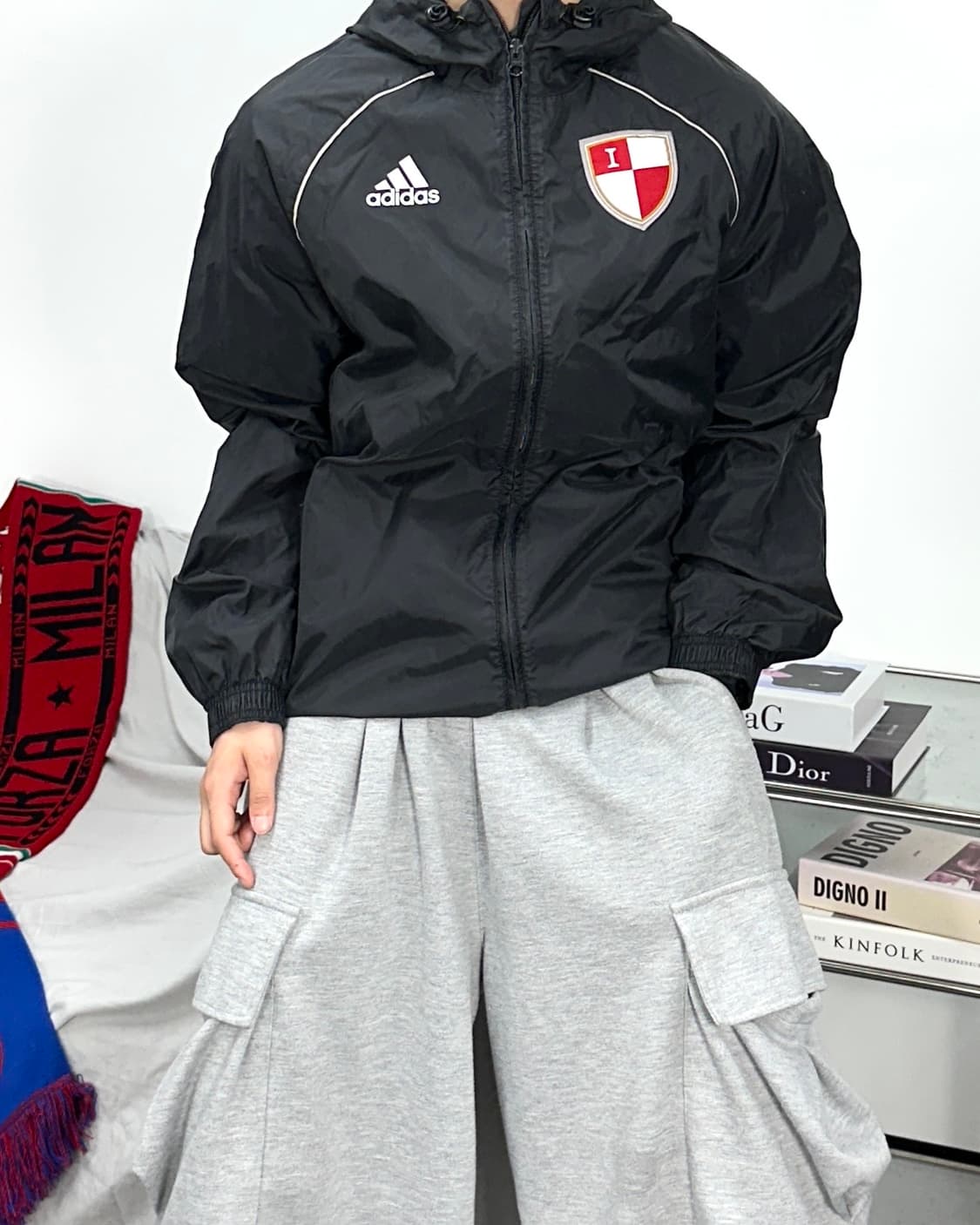 아디다스 부산 아이파크 블랙 바람막이 M 상품이미지2
