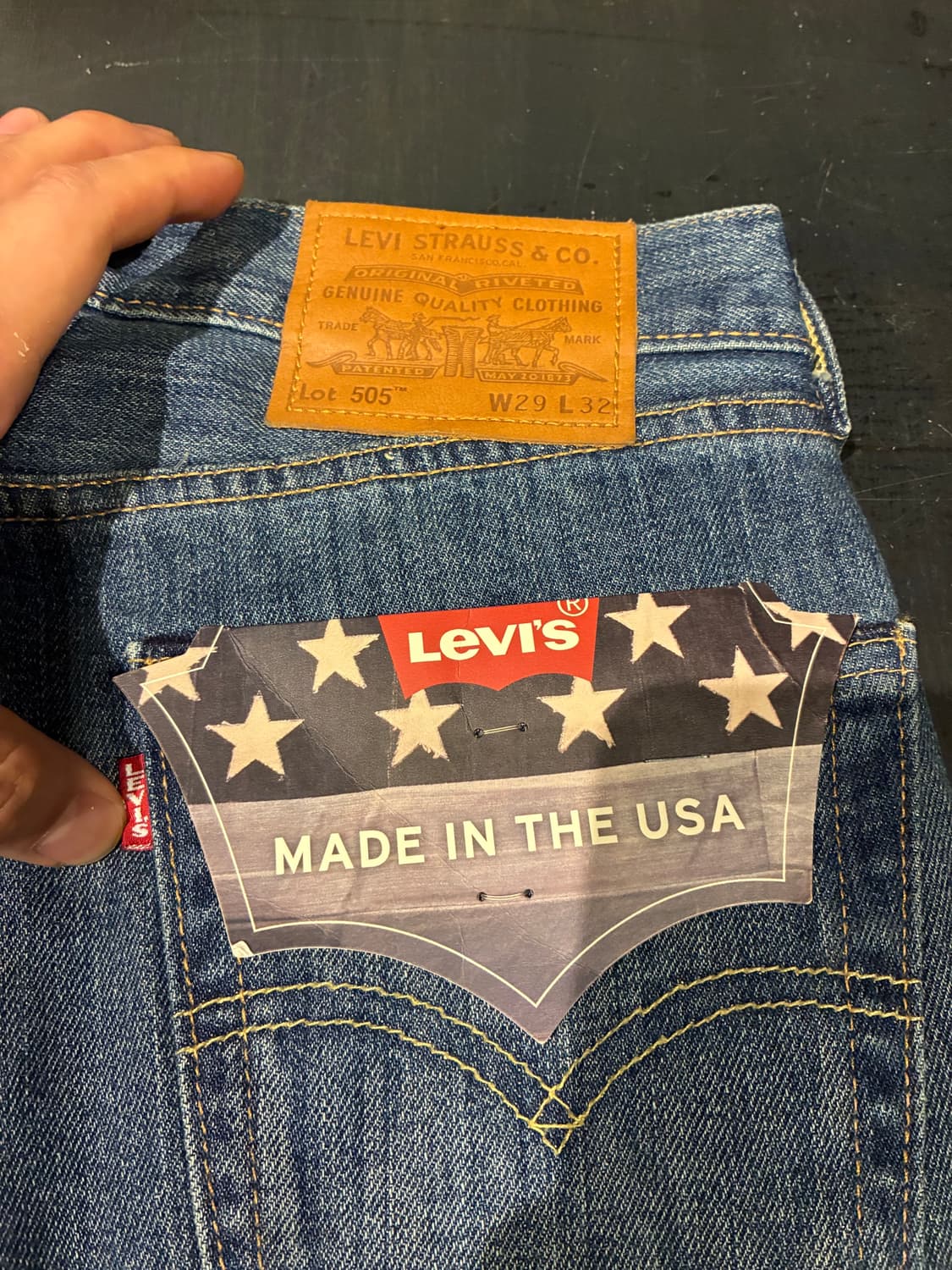 29/32)새상품) 리바이스 505 빅E USA 워싱 데님 상품이미지5