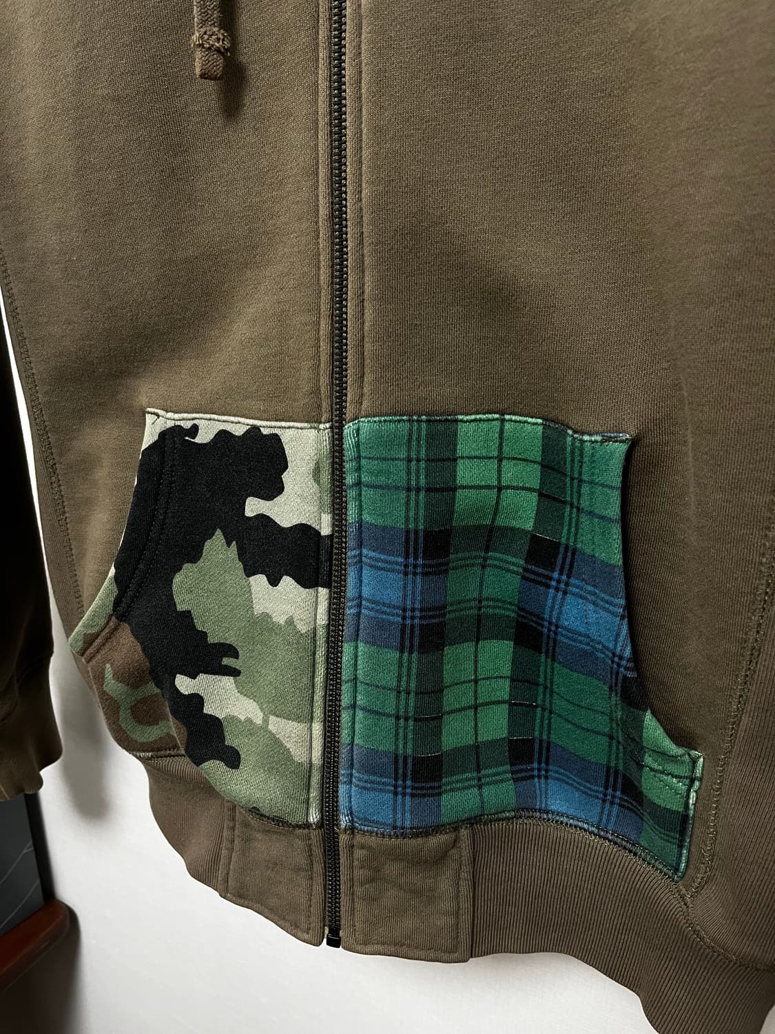 빈티지 스투시 월드투어 카모 체크 후드 상품이미지3