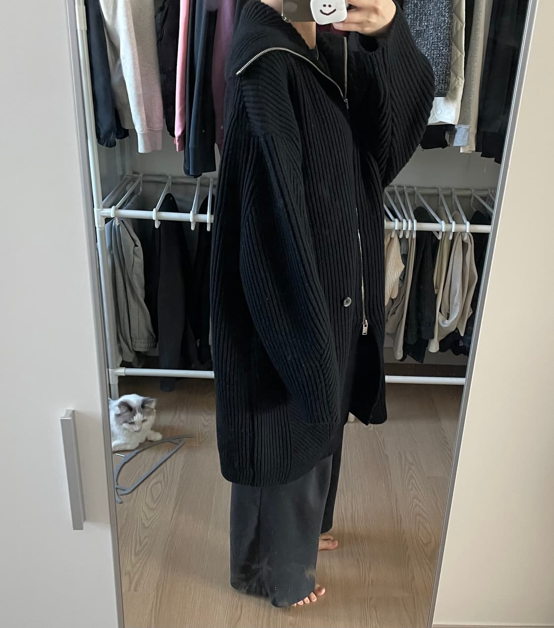 렉토 남성 롱 가디건 L 상품이미지6