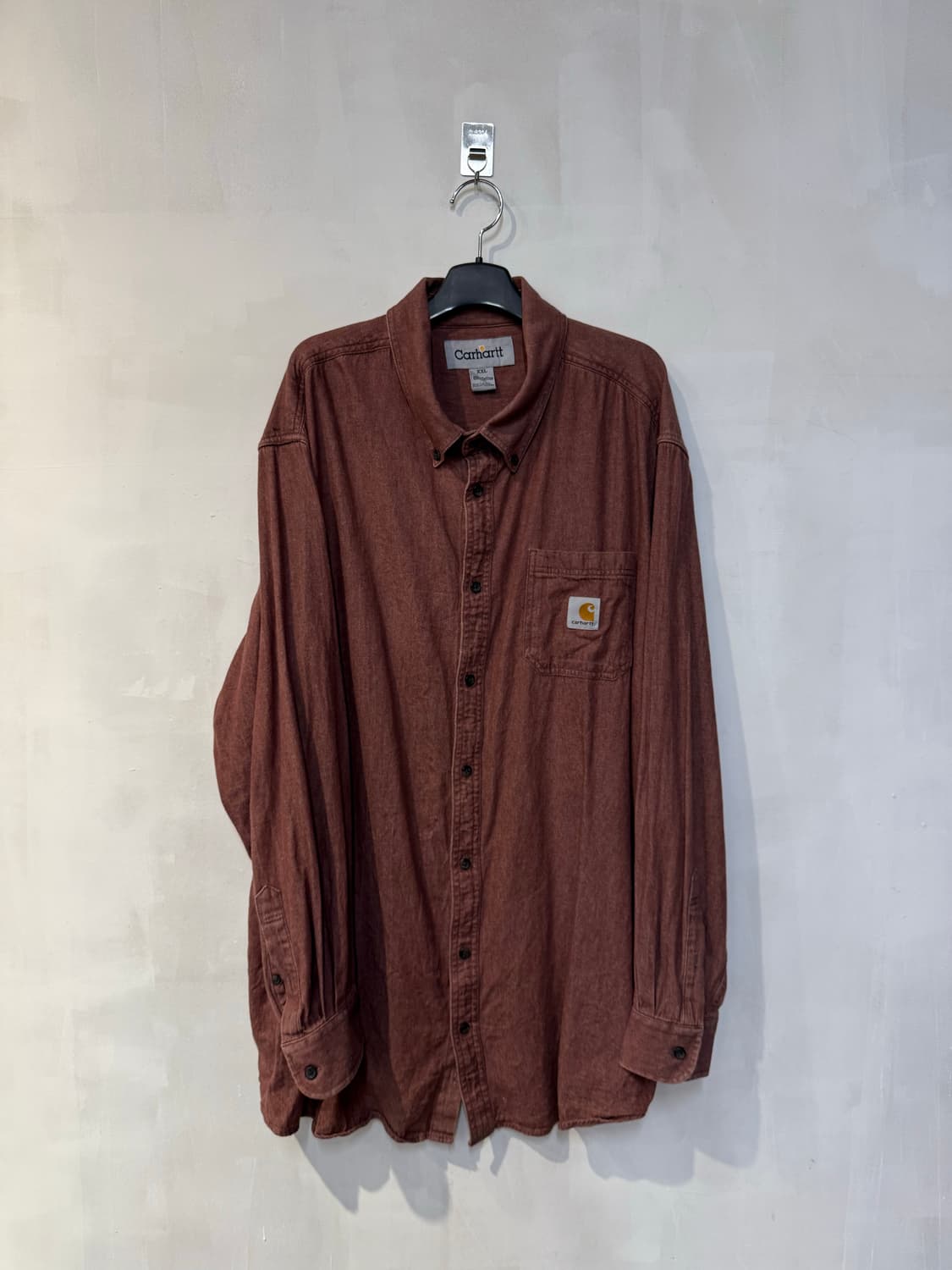 칼하트 레드브라운 긴팔셔츠 상품이미지1