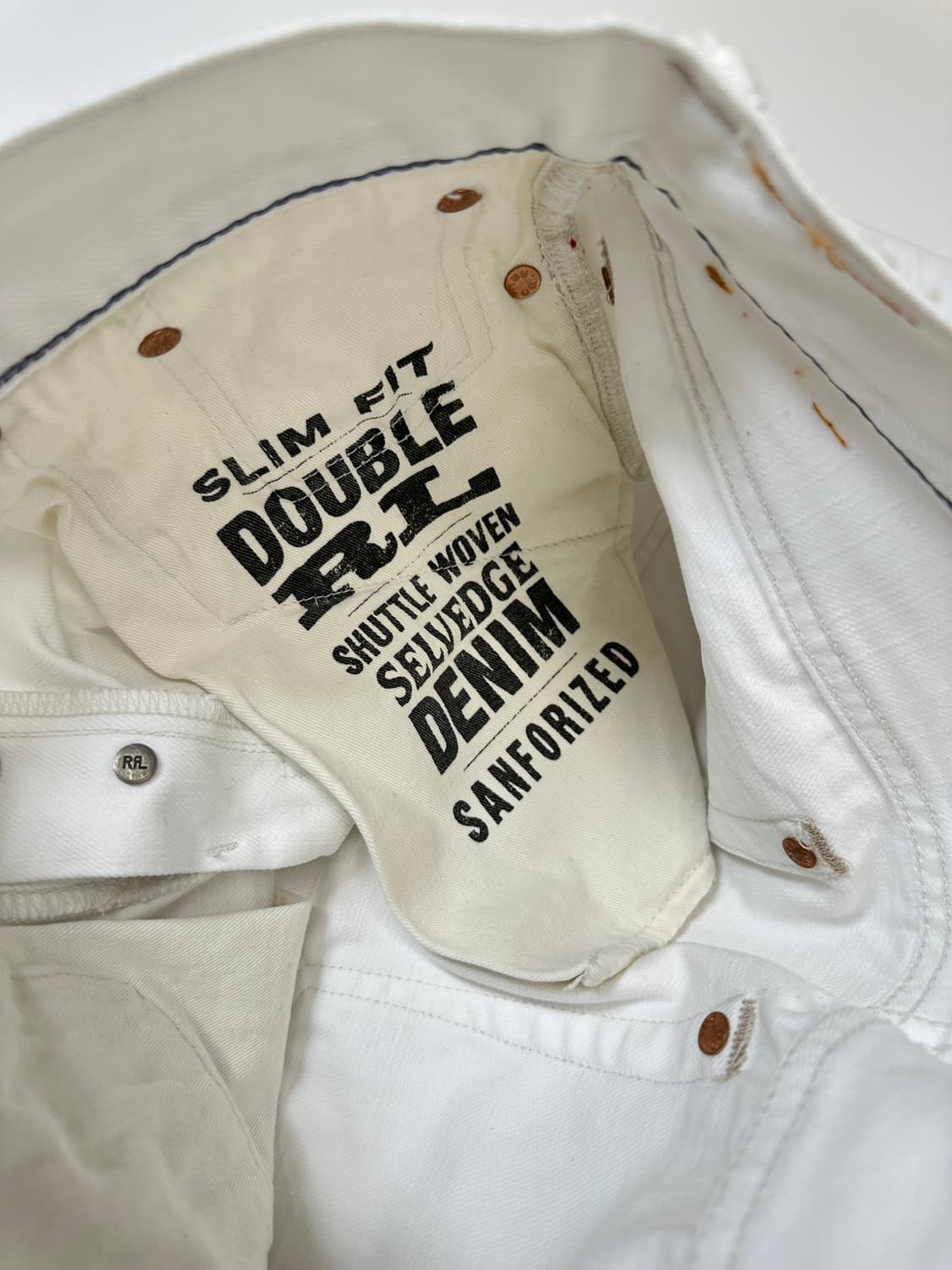 더블알엘 스트레이트 화이트 데님 29x30 상품이미지4