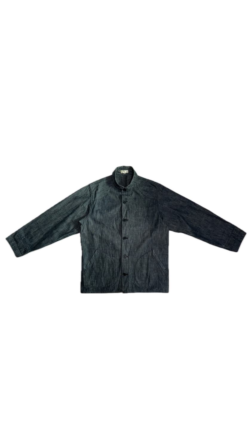 빈티지 라운드 카라 롱 청자켓 상품이미지1