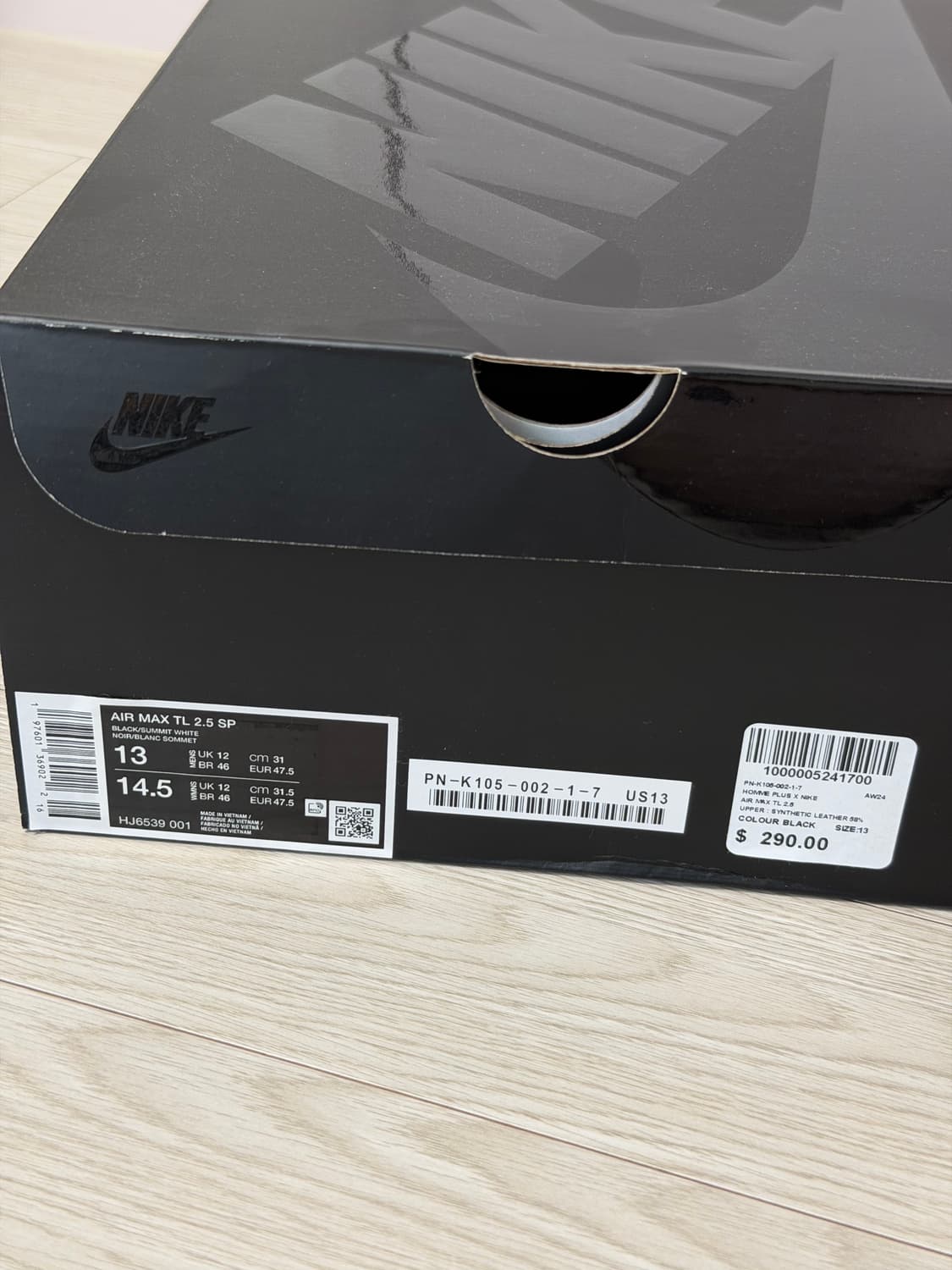 [310]나이키 x 꼼데가르송 옴므 플러스 에어맥스 tl 2.5 블랙 상품이미지7