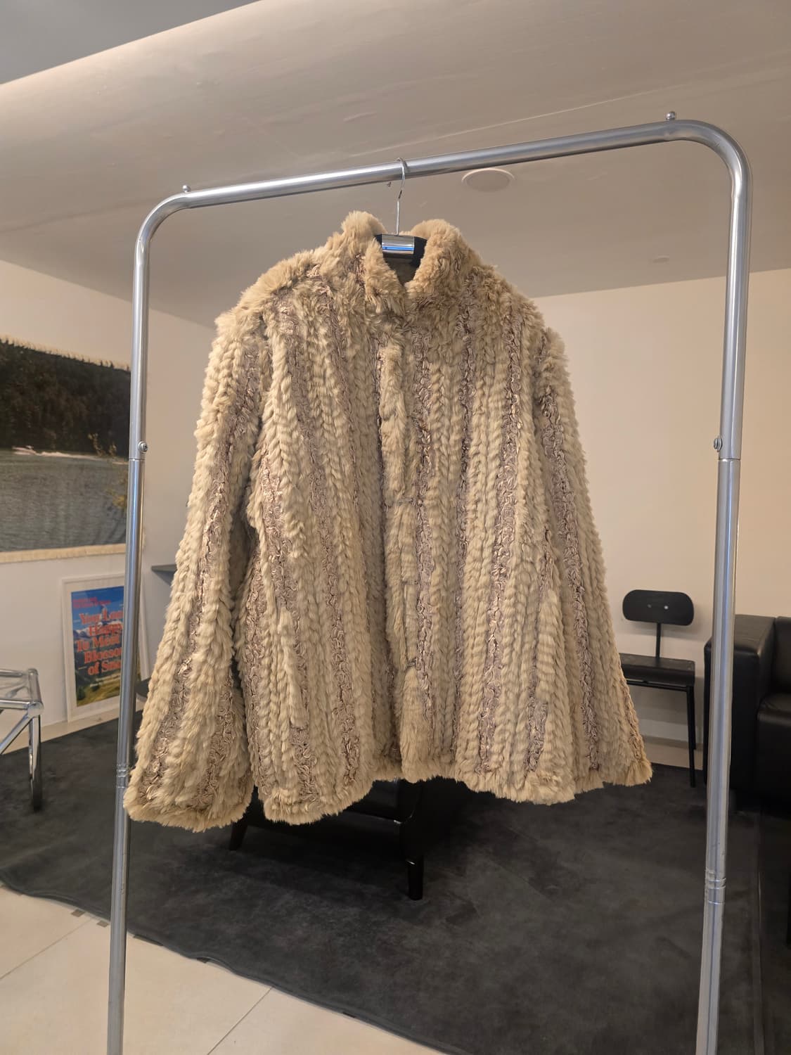 베이지 퍼 양면코트 상품이미지2