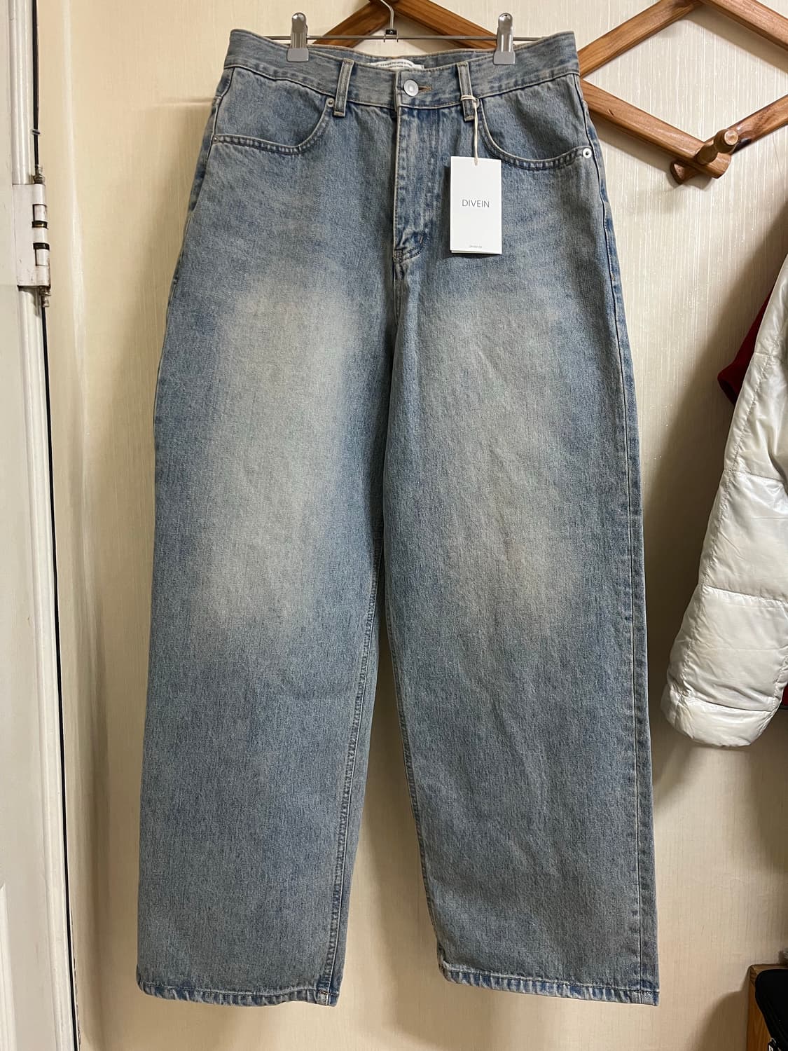 [0] 다이브인 루즈드 와이드 데님 워시드 블루  상품이미지1