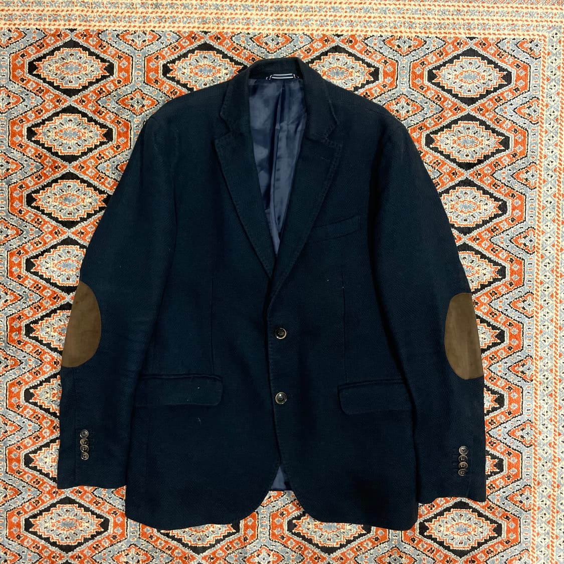 마시모두띠 네이비 엘보패치 면 블레이저 EUR50 상품이미지1