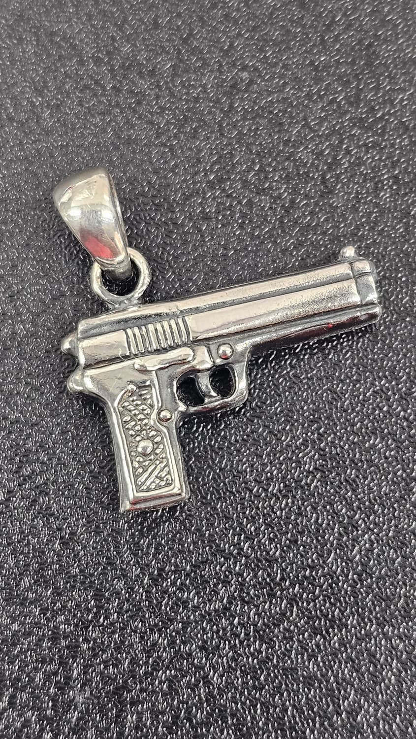 9.25 실버 총 gun 펜던트 상품이미지1