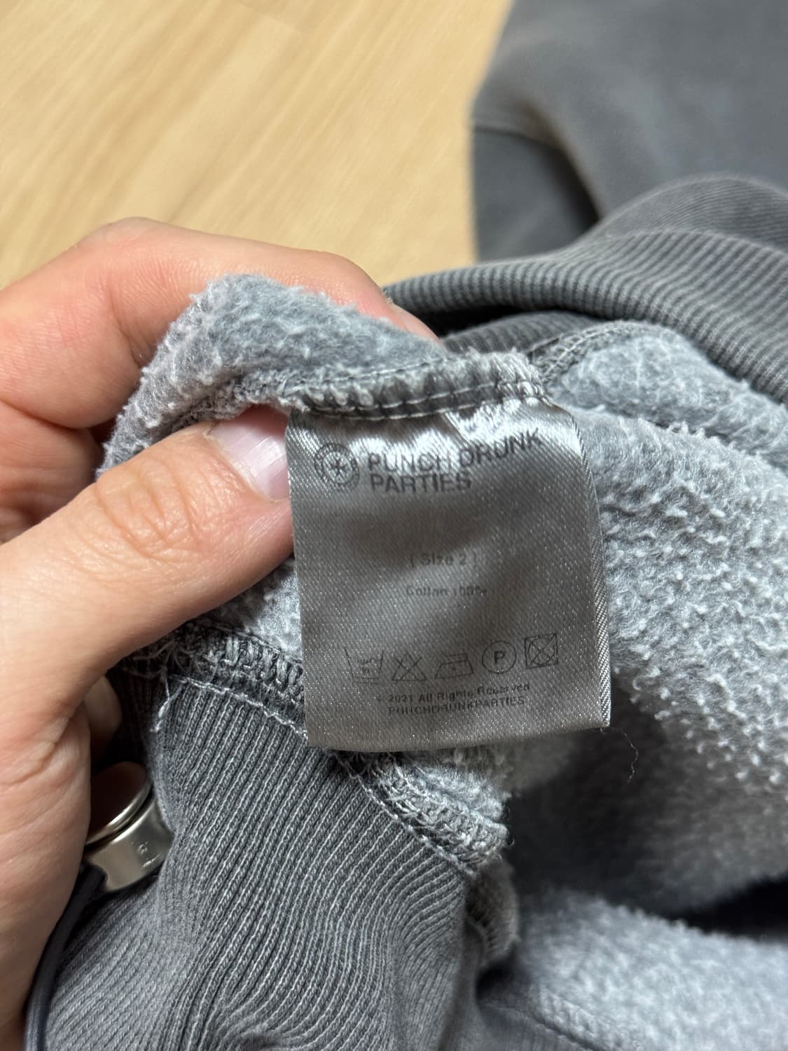 펀치드렁크파티즈 피그먼트 후드 m 상품이미지6