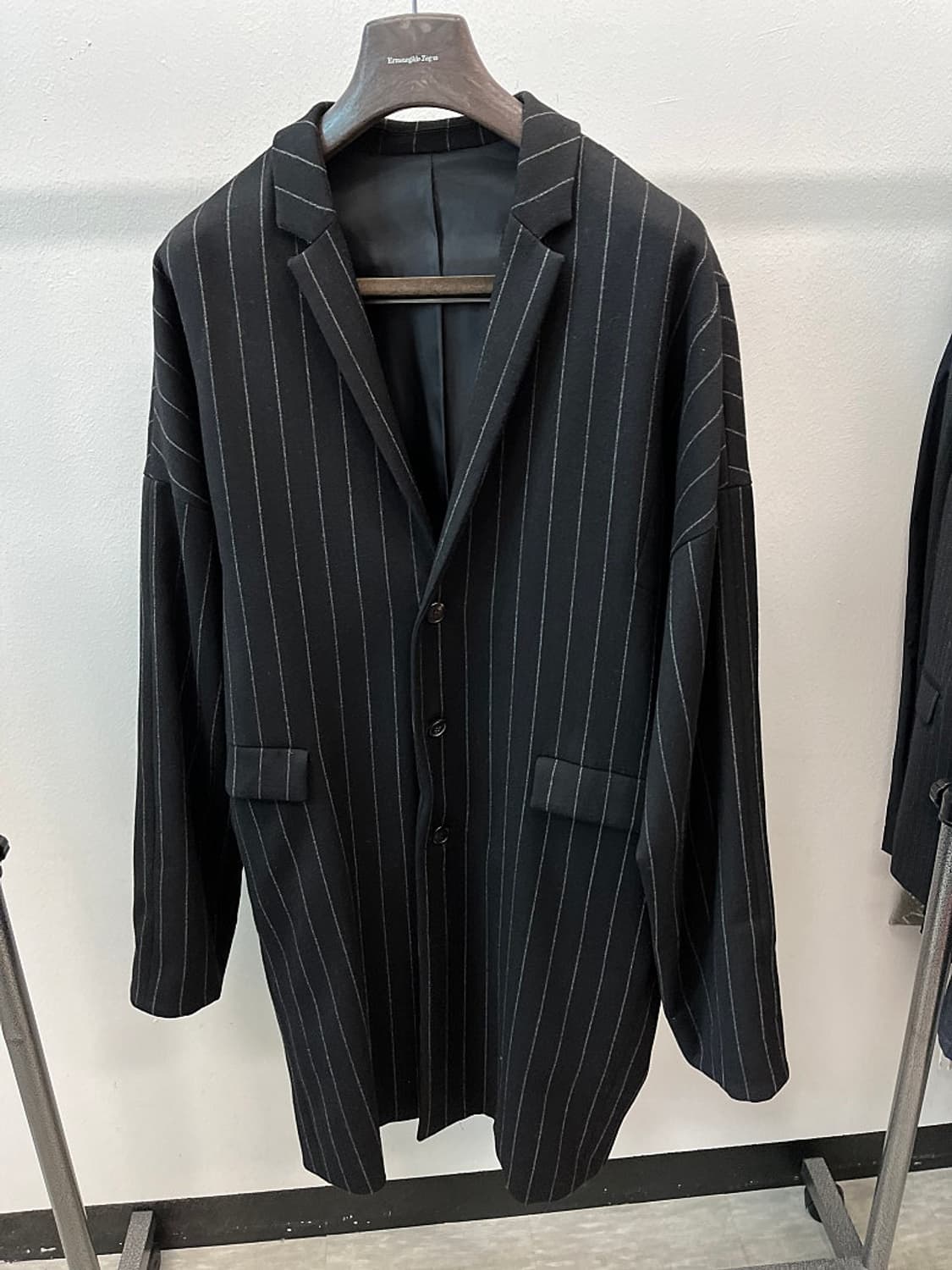 105) 준지 스트라이프 오버 울코트  상품이미지3