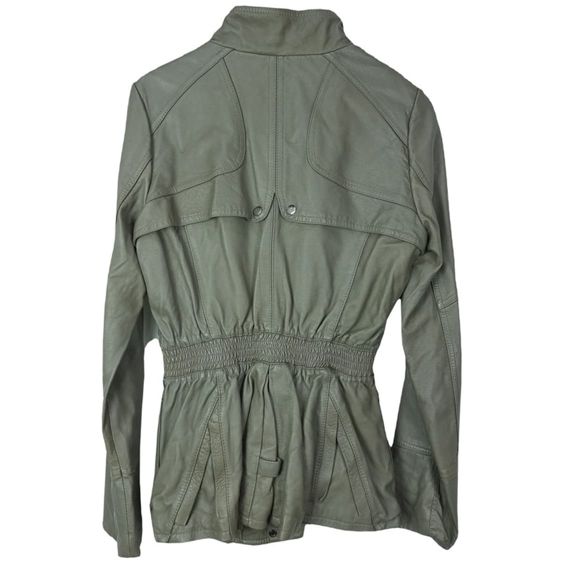 [빈티지] 슬림핏 집업 레더 자켓 M17939 상품이미지3