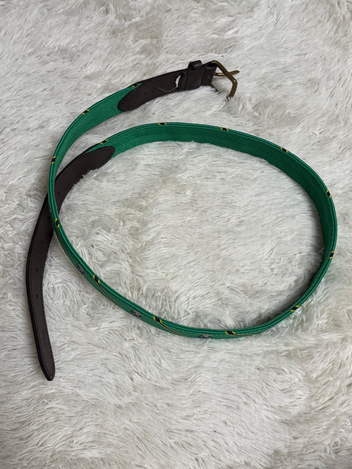 Polo Ralph Lauren 폴로베어 자카드 패브릭 벨트 (그린) 상품이미지2