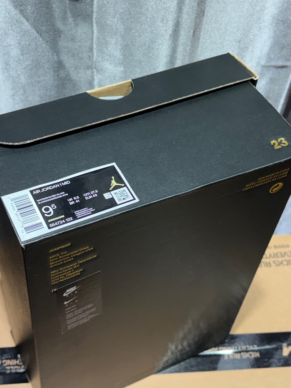 (새상품급) 조던 1 미드 짐레드 블랙 화이트 상품이미지8