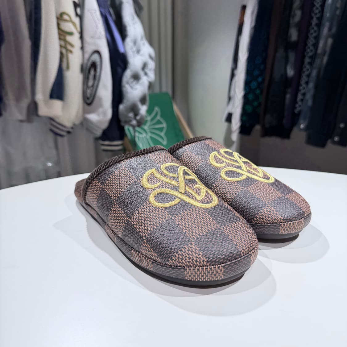 (S/8) / 루이비통 LV 팔라스 슬리퍼 에벤 상품이미지4