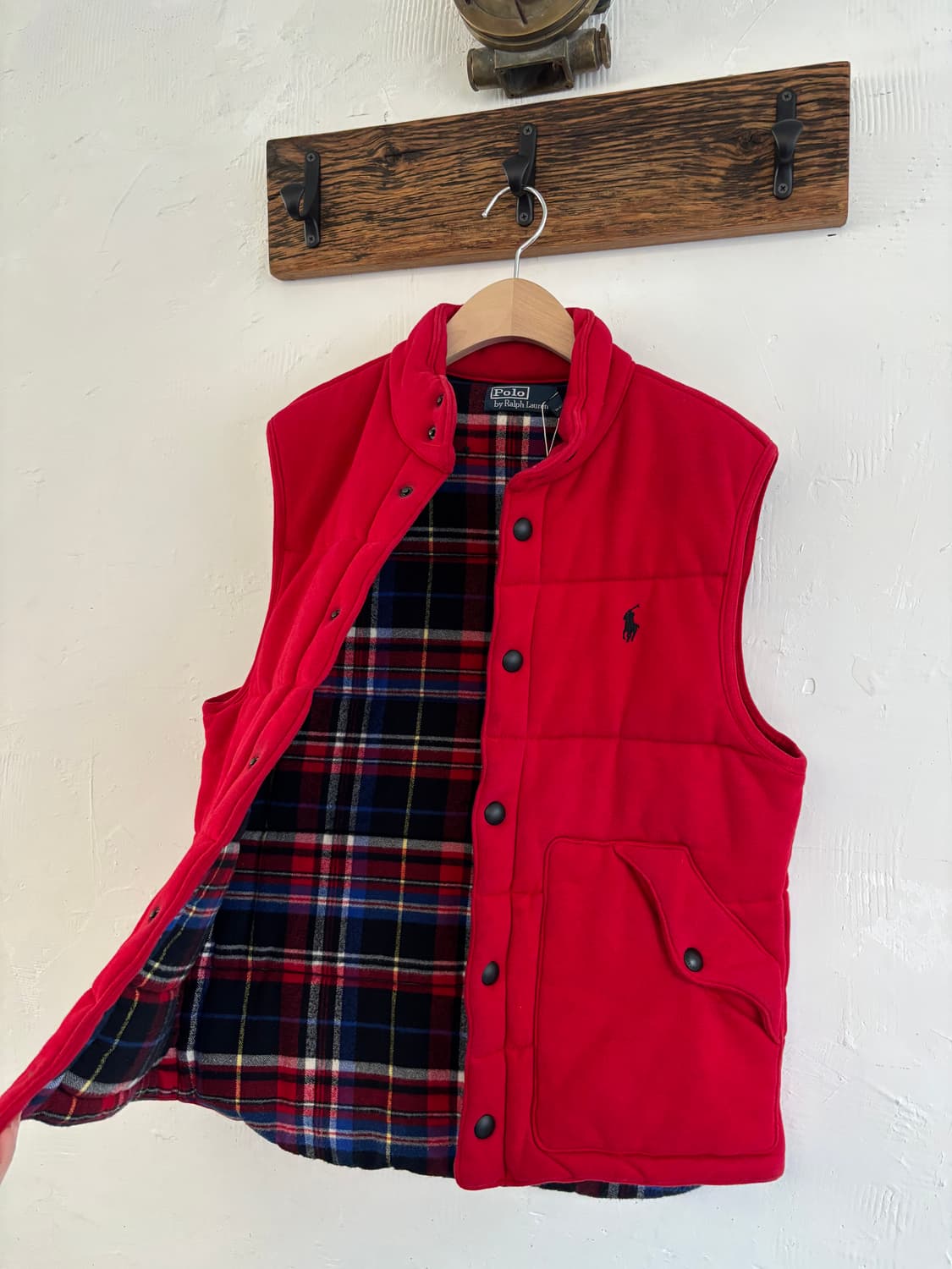 Polo 폴로 랄프로렌 레드컬러 패딩 베스트 상품이미지3