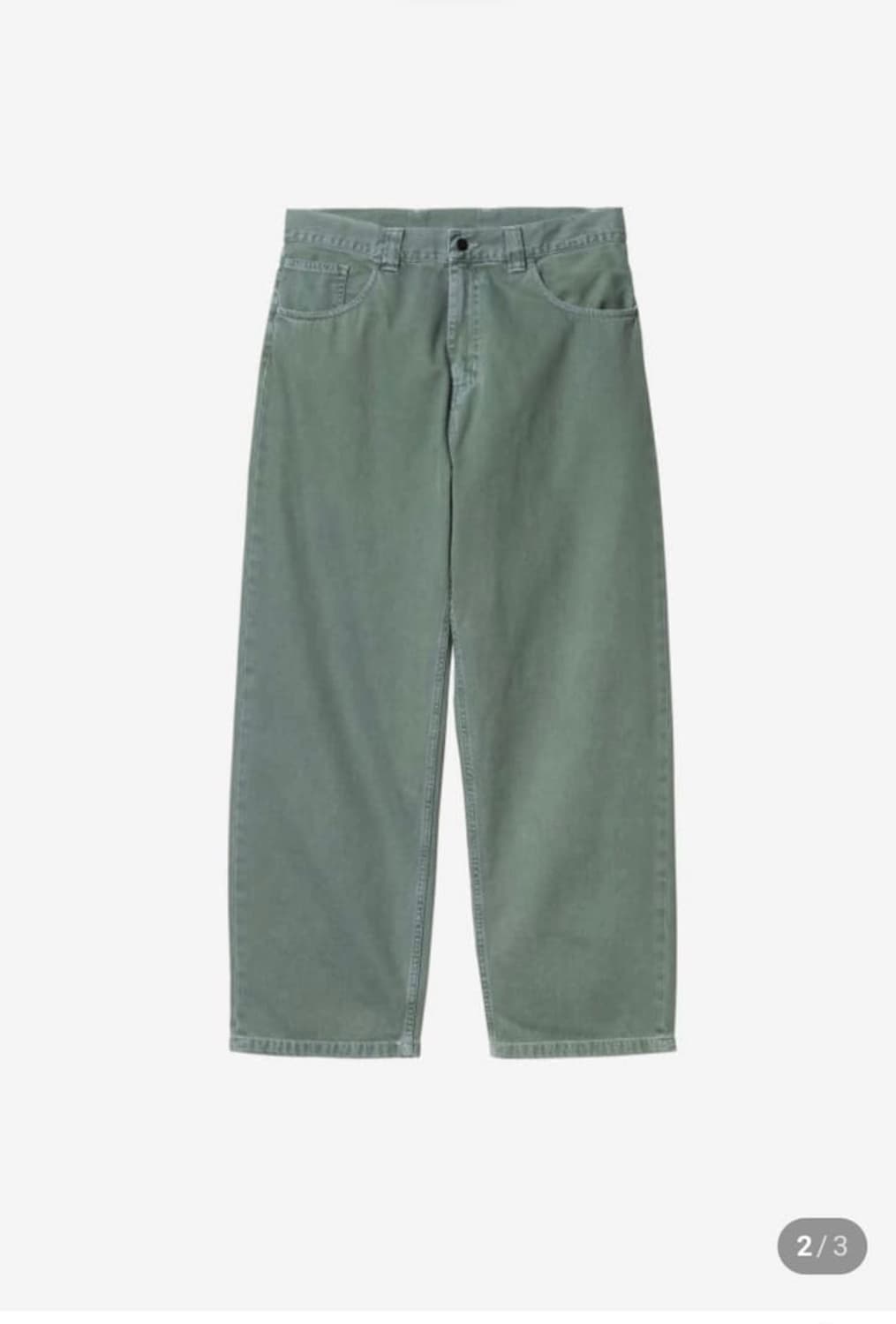 칼하트 wip 브랜든 팬츠 실버 파인 스톤 다이드 xs 상품이미지1