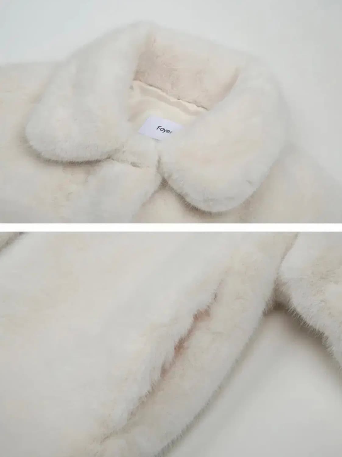 [포이어] Faux Fur 아이보리 숏코트 상품이미지3