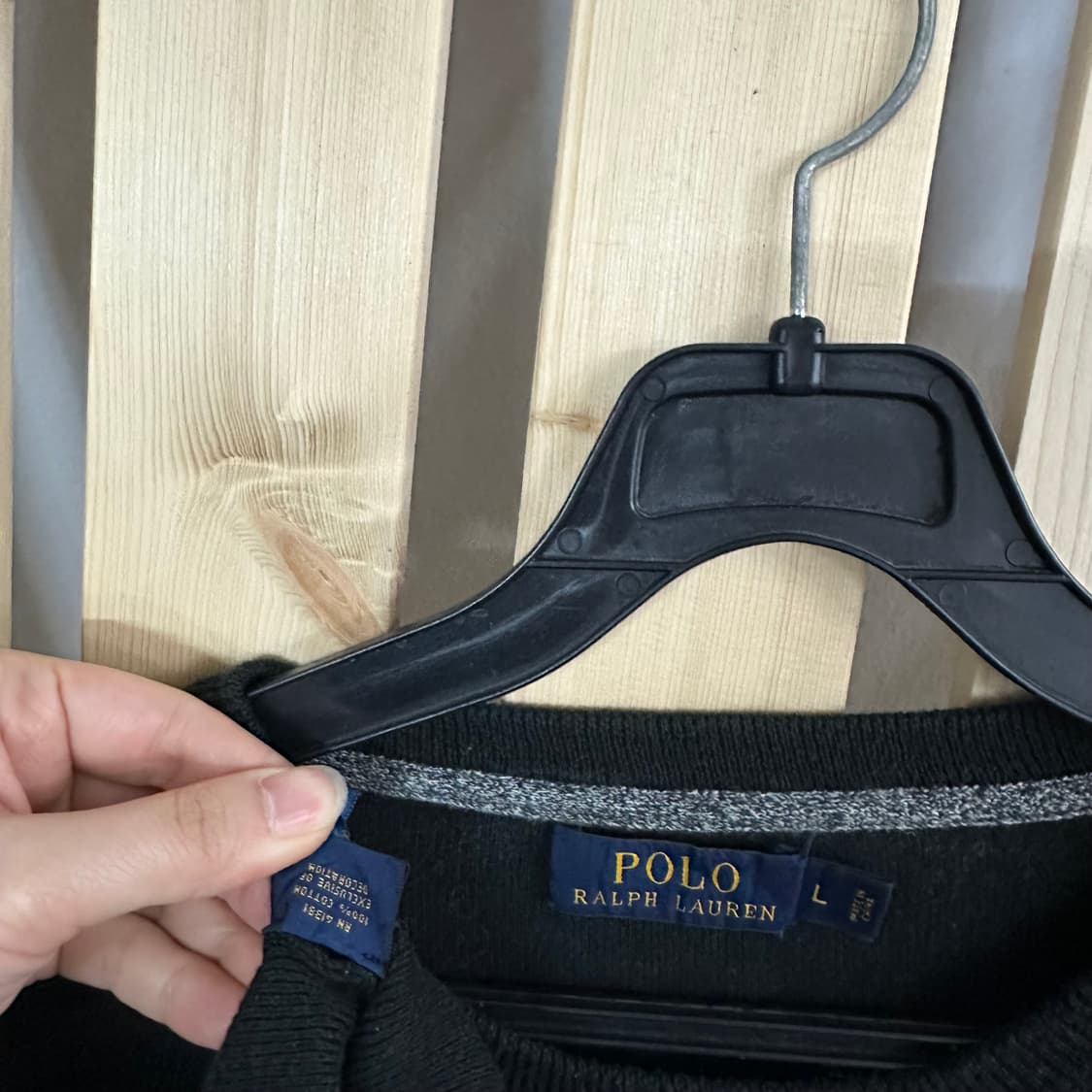 (L) 폴로 랄프로렌 블랙 라운드 니트 상품이미지5